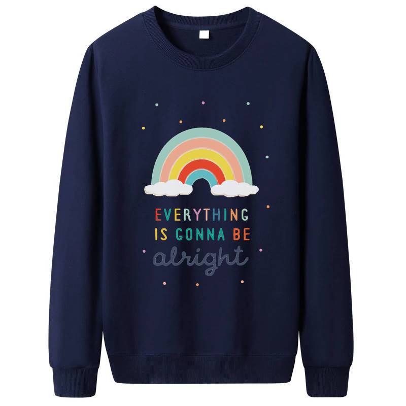 Be Alright Sweater Wanita Oversize Bahan Fleece M - XXL