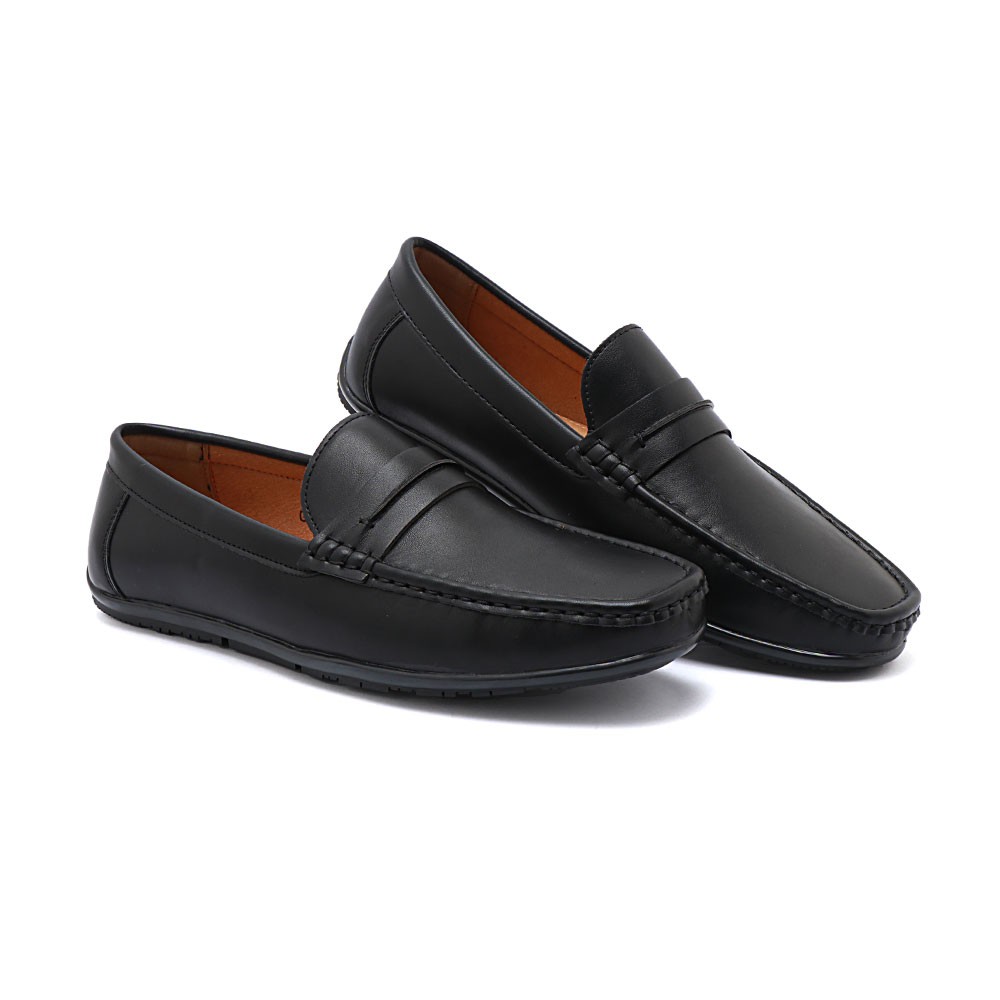  Gabino  Sepatu Pria Moccasin Slip On Casual Neuer Black 