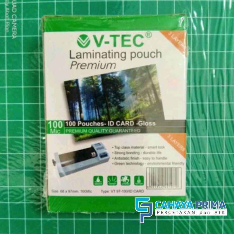 

V tec plastik laminating puch ID card KTP 100 mic | untuk laminating kartu | berkas | kerajinan