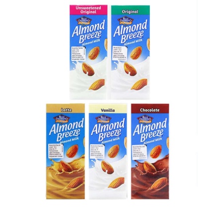 Susu Almond Breeze Blue Diamond 180gr Almond Milk Original Vanilla Chocolate Latte Unsweetened