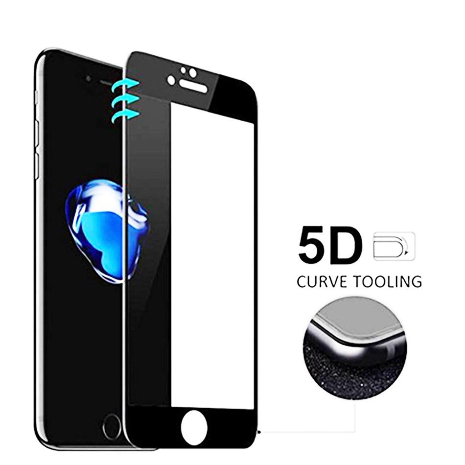 TEMPERED GLASS 6D FOR IPHONE 7 PLUS FULL COVERAGE FULL LEM NO PELANGI NO GELEMBUNG UDARA