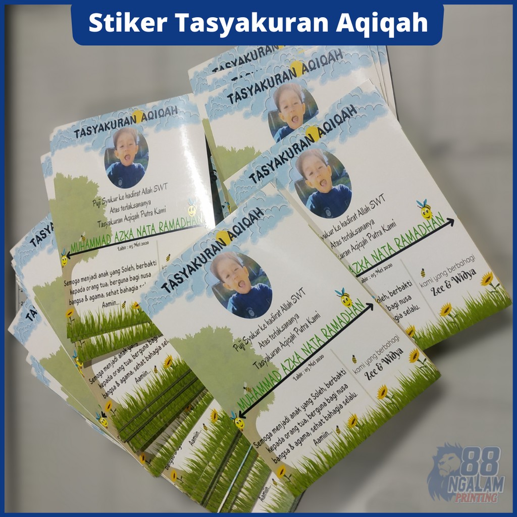 

Print Stiker Tasyakuran Aqiqah / Label Aqiqah / Label Stiker Aqiqah