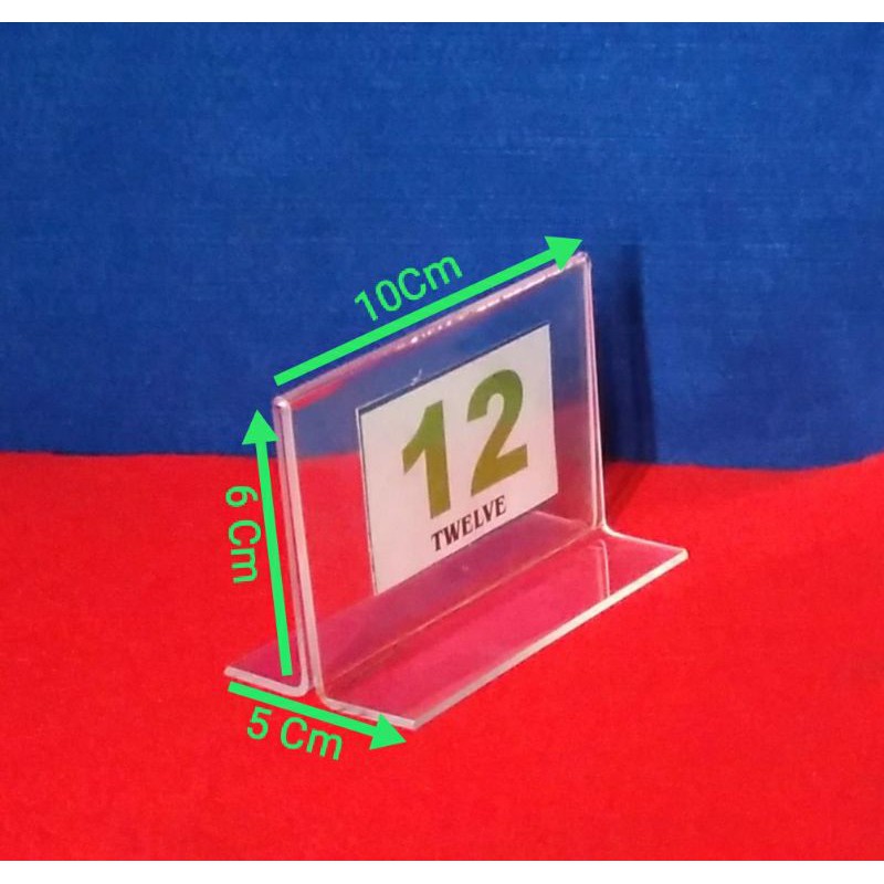 

Akrilik Display Tentcard Tempat Brosur No. Meja Uk. 10x6Cm Model Landscape Tipe L