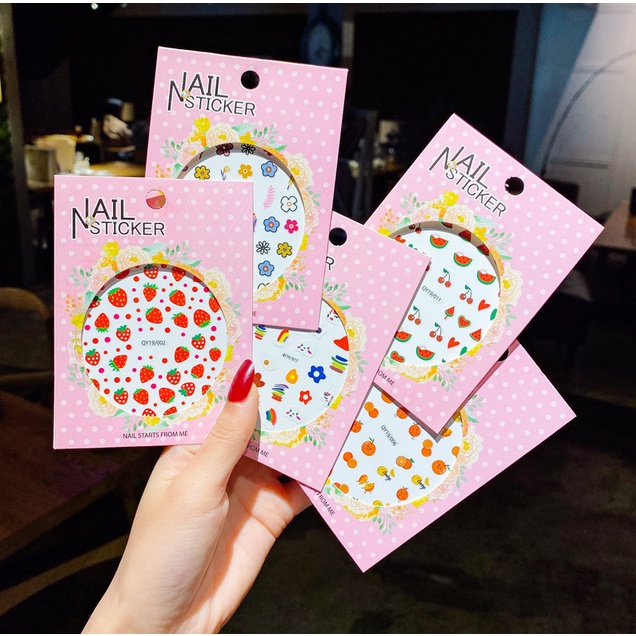 Stiker Kuku Anak Perempuan Motif Kartun Lucu Nail Art Kecil Tahan Air Fashion kuku anak lucu AK224