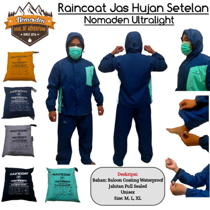 Raincoat Jas Hujan Setelan Nomaden Ultralight