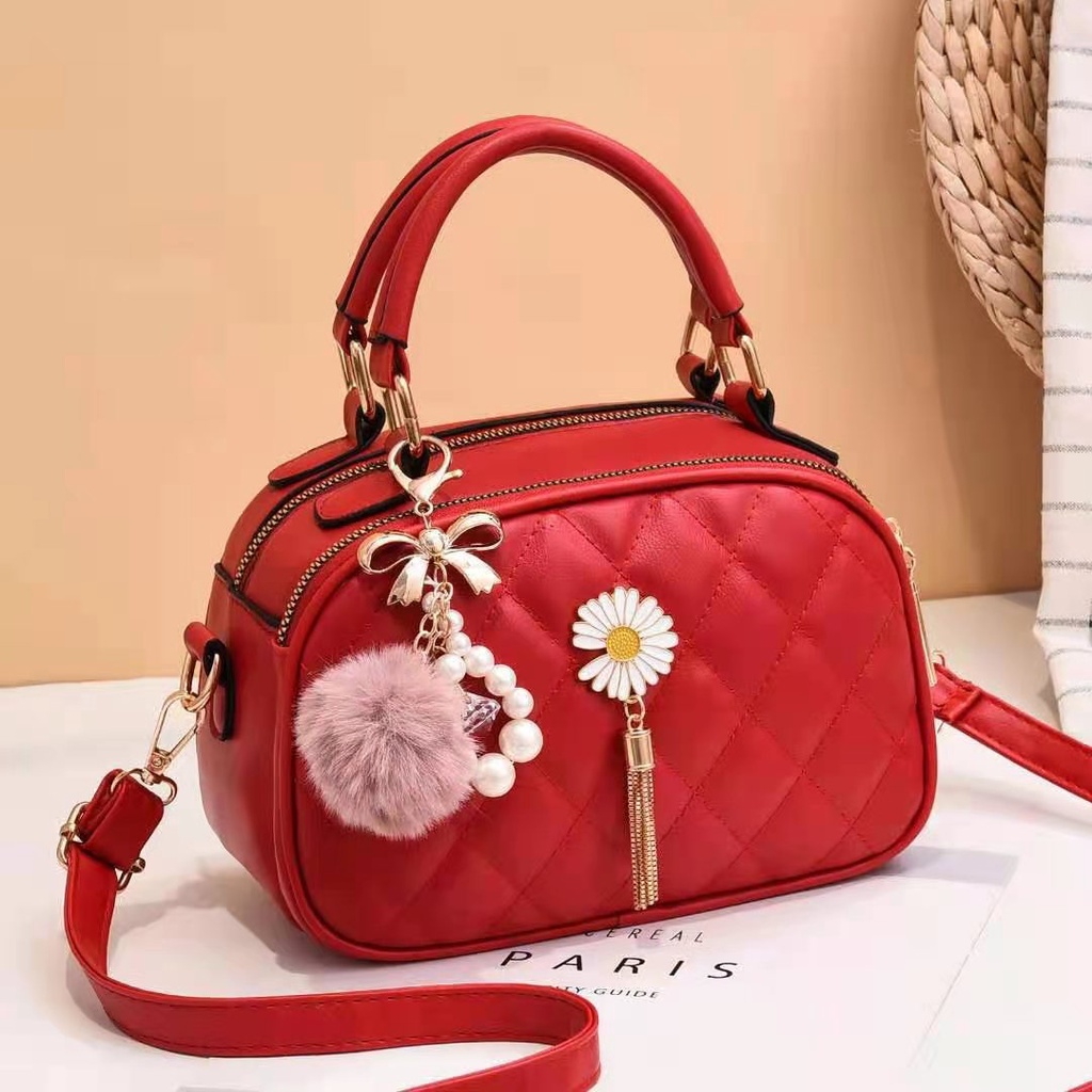 TFT AX20093 92762 AX762 T12B (1 KG MUAT 2) TAS SELEMPANG BUNGAWANITA IMPORT - ELEGANT – SLINGBAG - TAS KOREA - HARGA GROSIR PINK SHABBY