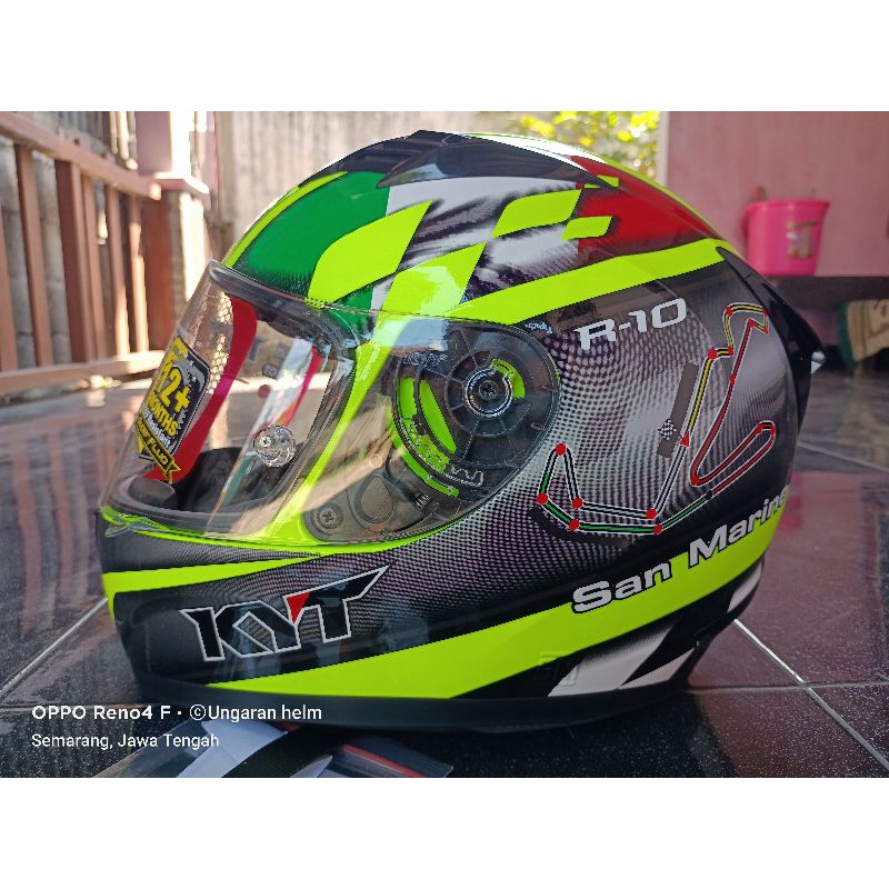 HELM KYT R10 FLAT VISOR SAN MARINO CIRCUIT FULL FACE