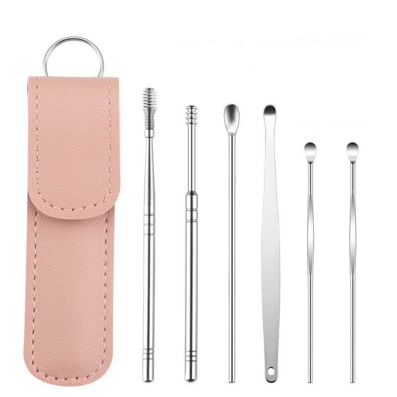 6 IN 1 ALAT PEMBERSIH TELINGA / EAR WAX STAINLESS