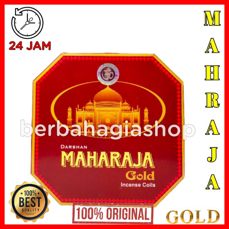 Hio Dupa Lingkar Lilit India Darshan Maharaja Gold Incense Coils 24 Jam