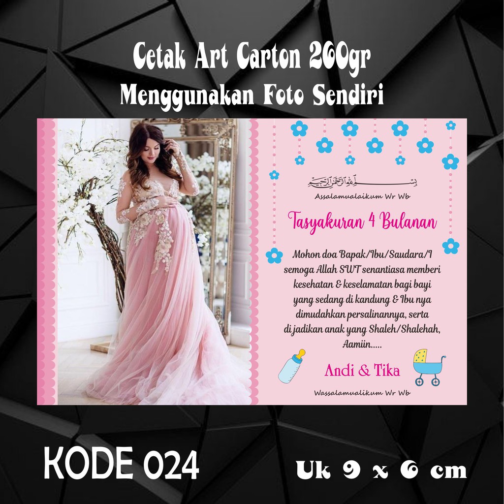 kartu tasyakuran 7 bulanan