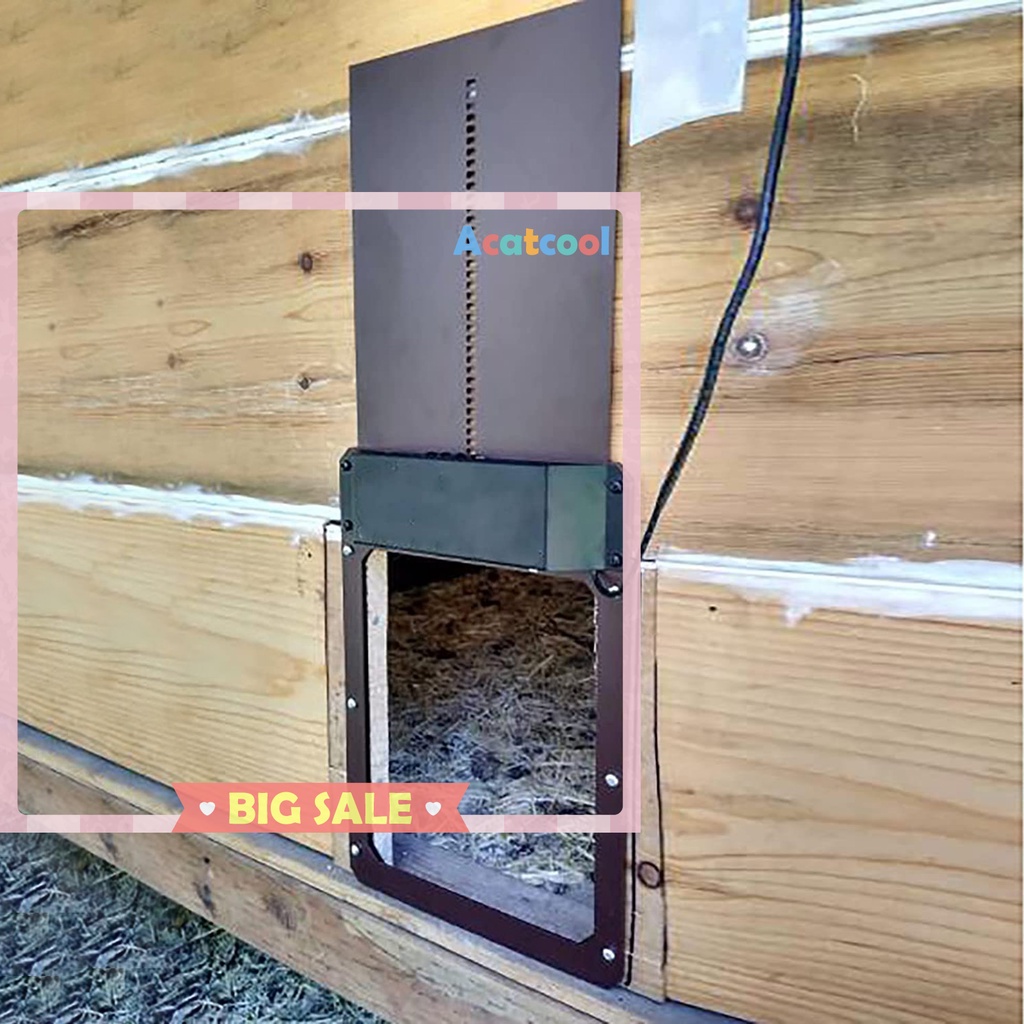 Automatic Chicken Coop Door with Light Sensor Waterproof &amp; Weatherproof