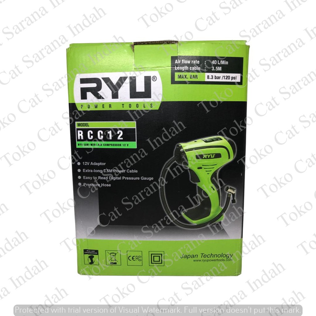 RYU MINI AIR COMPRESSOR 12 V RCC 12