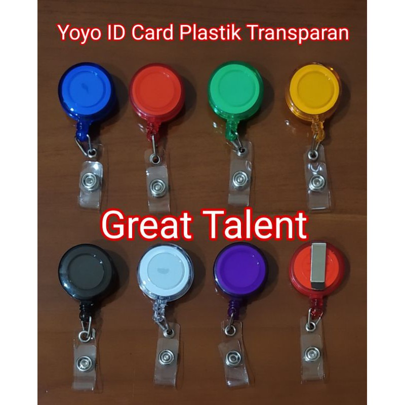 

YOYO TRANSPARAN - Yoyo ID Card Plastik Transparan - Name Tag - Hang Card Holder Murah - 1 pcs