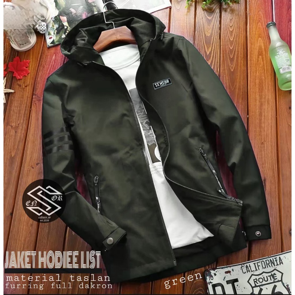 JAKET HOODIE TASLAN LIST ORIGINAL SENSOR