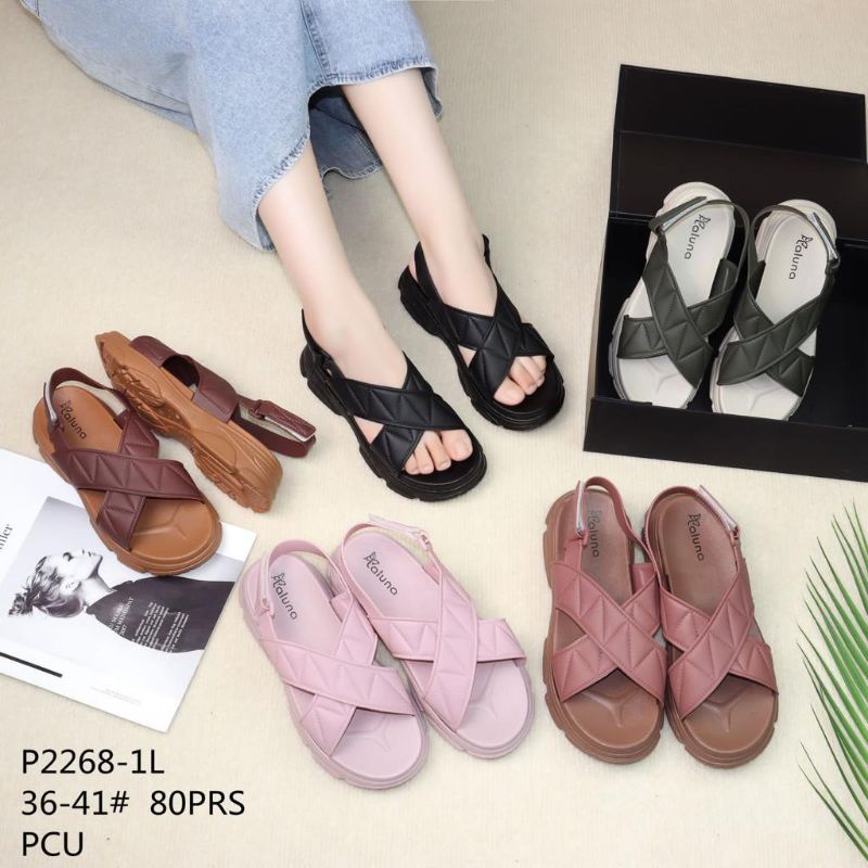 Sandal Wedges Jelly Wanita Tali Belakang