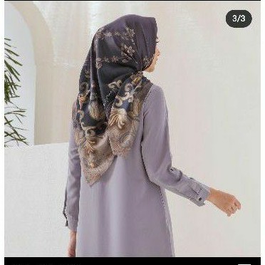 SHAHEEN SCARF warna ASWAD by Heaven Light | Voal premium | kerudung motif | premium scarf| Voal