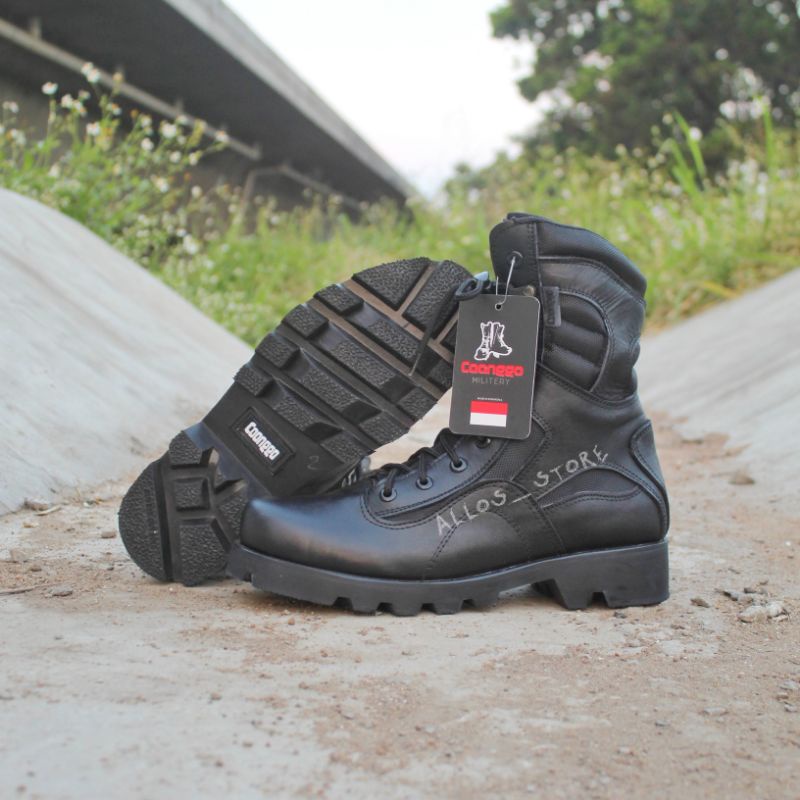 Sepatu pdl TNI AU AL AD sepatu pdl satpam terlaris kulit sapi asli Best Qualiry caanggo militery