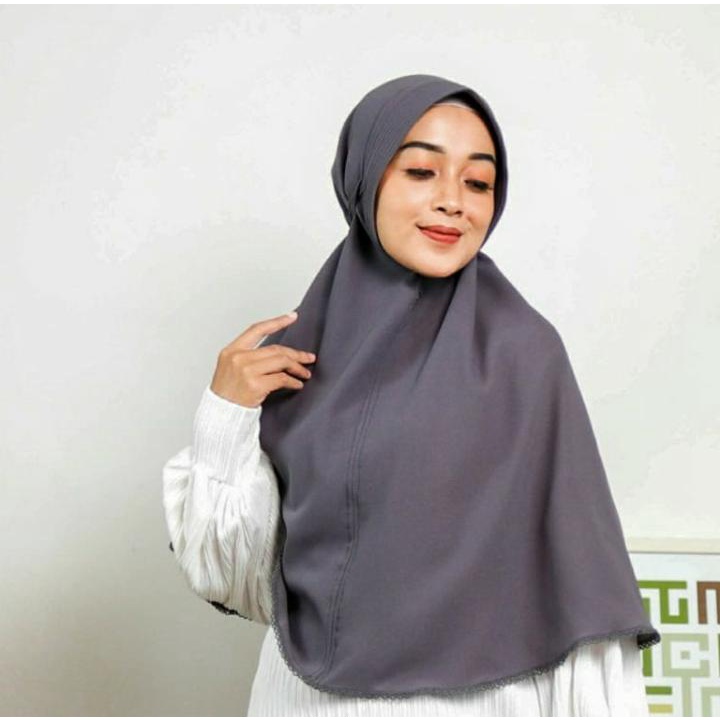 Live Outfit - Hijab Instan Syari Bergo Maryam Diamon Pet Size XL