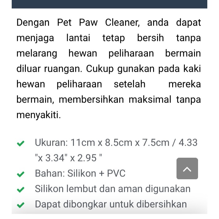 PET PAW CLEANER Pembersih Kaki Hewan Peliharaan Yang Praktis