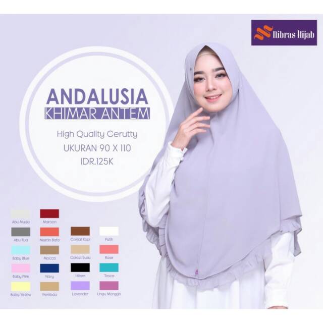 Andalusia Khimar Antem NIBRAS HIJAB INSTAN JILBAB INSTAN NIBRAS