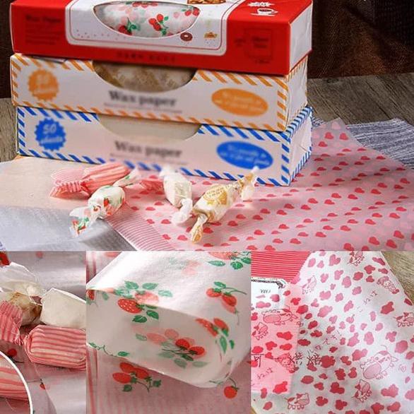 

♦ Food Grade Wax Paper Kertas Minyak Makanan (50 kertas /box) - Rose ✤