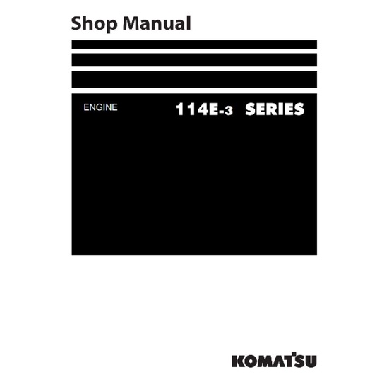 

shop manual engine komatsu 114 -3