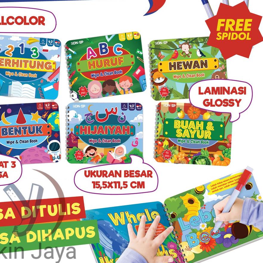 

⚡COD⚡ Buku Wipe & Clean Bisa Dihapus / Buku Edukasi Belajar Menulis Membaca Mengenal TK PAUD produck terbaik