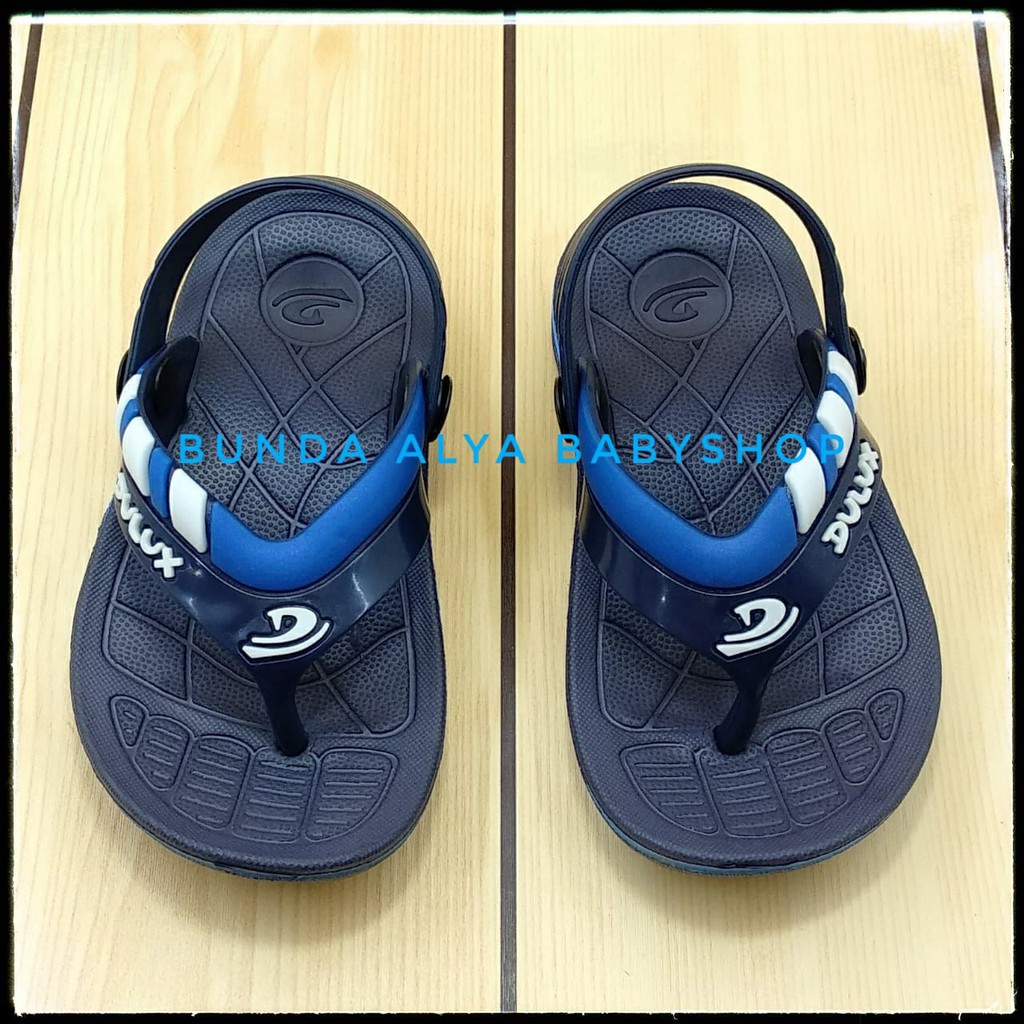 Sendal Jepit Anak Laki Usia 10 Bulan 1 Tahun Karet NAVY Elastis - Sandal Jepit Anak Cowok Keren Karet Anti Licin