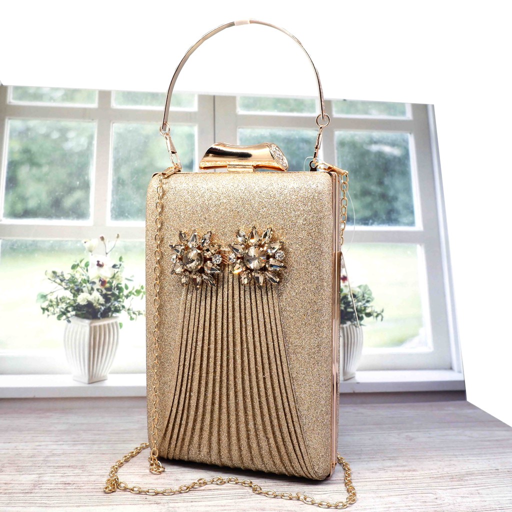 TAS PESTA WANITA 0110-1 PREMIUM MEWAH CANTIK MUAT HP