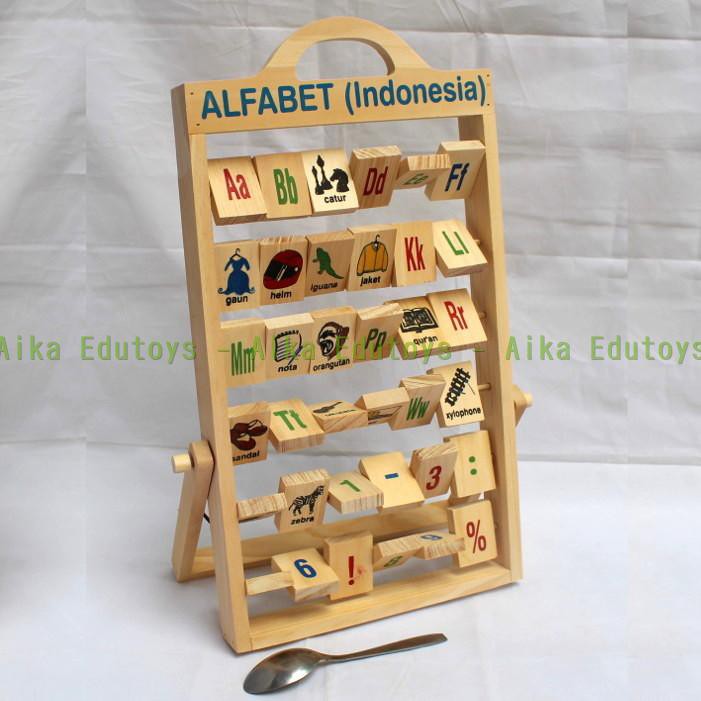  Mainan  Alfabet Berdiri Bahasa Indonesia Alphabet Abjad 