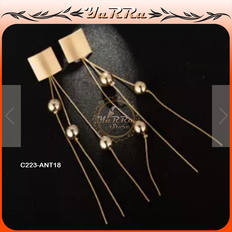 ANTING KOREA WANITA ANTING TITANIUM ANTI KARAT ANTING HIJAB ANTING TUSUK TITANIUM GANTUNG ANT18