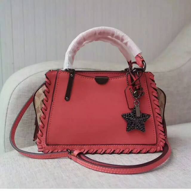 Tas coach dreamer 21 in signature canvas with whipstitch