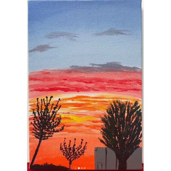 

Lukisan kanvas akrilik / acrylic painting. 20x30cm ~3Trees