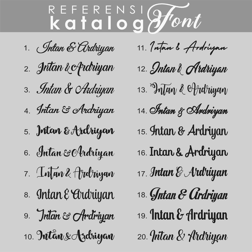 PO Nama Tanggal Nominal Text CUSTOM GRAFIR Cutting Akrilik Cermin Emas / Perak Mahar Seserahan