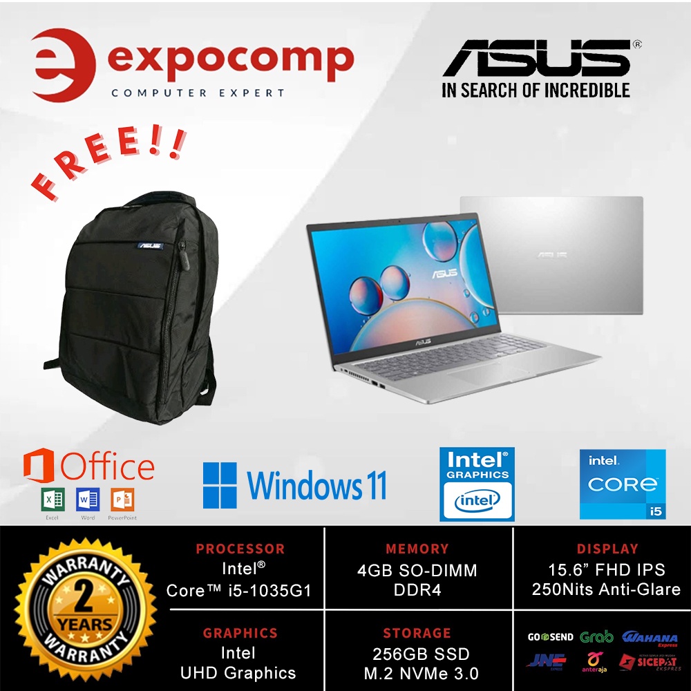 ASUS VIVOBOOK 15 A516JAO-VIPS528 SILVER CORE i5-1035G1