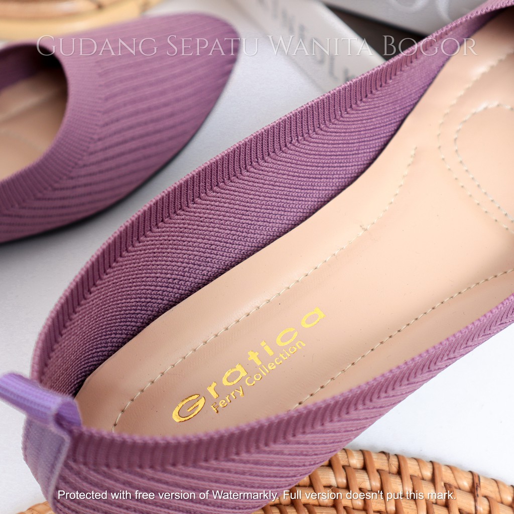 Gratica Sepatu Wanita Flat Shoes Rajut Lancip AM 72