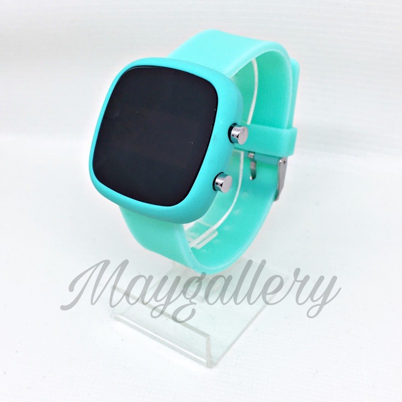 Jam Tangan Led Watch Oval (Free Gift)-Tosca