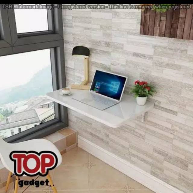 Meja dinding lipat 80x40 cm