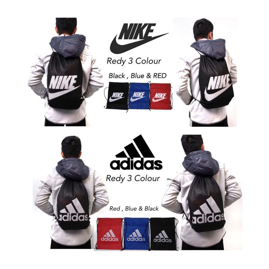 JARING TAS SERUT / STRING BAG SERBA GUNA NIKE / ADIDAS JARING SEMI GRADE ORI - seymu