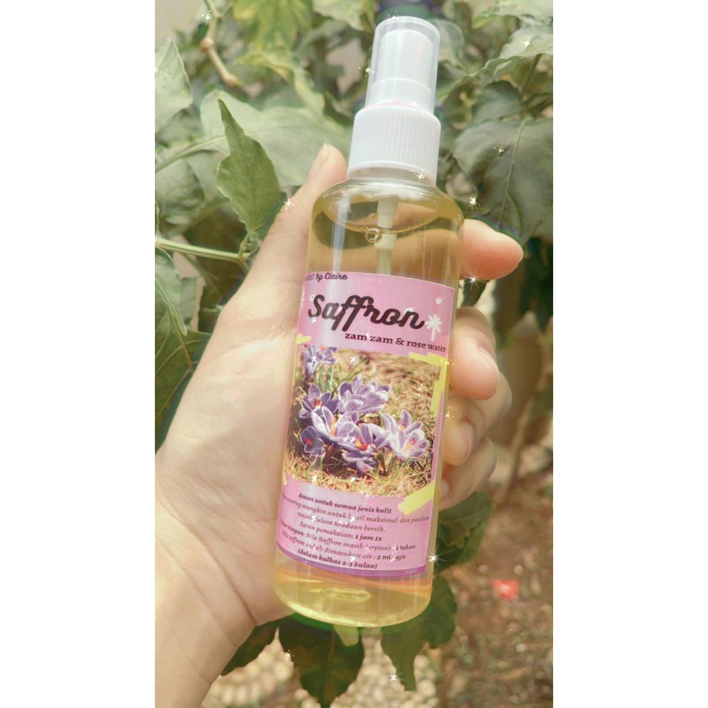 Facemist Saffron dengan Zam Zam 100 ML ORIGINAL Face Mist Air Safron / Saffron Spray Water Zamzam