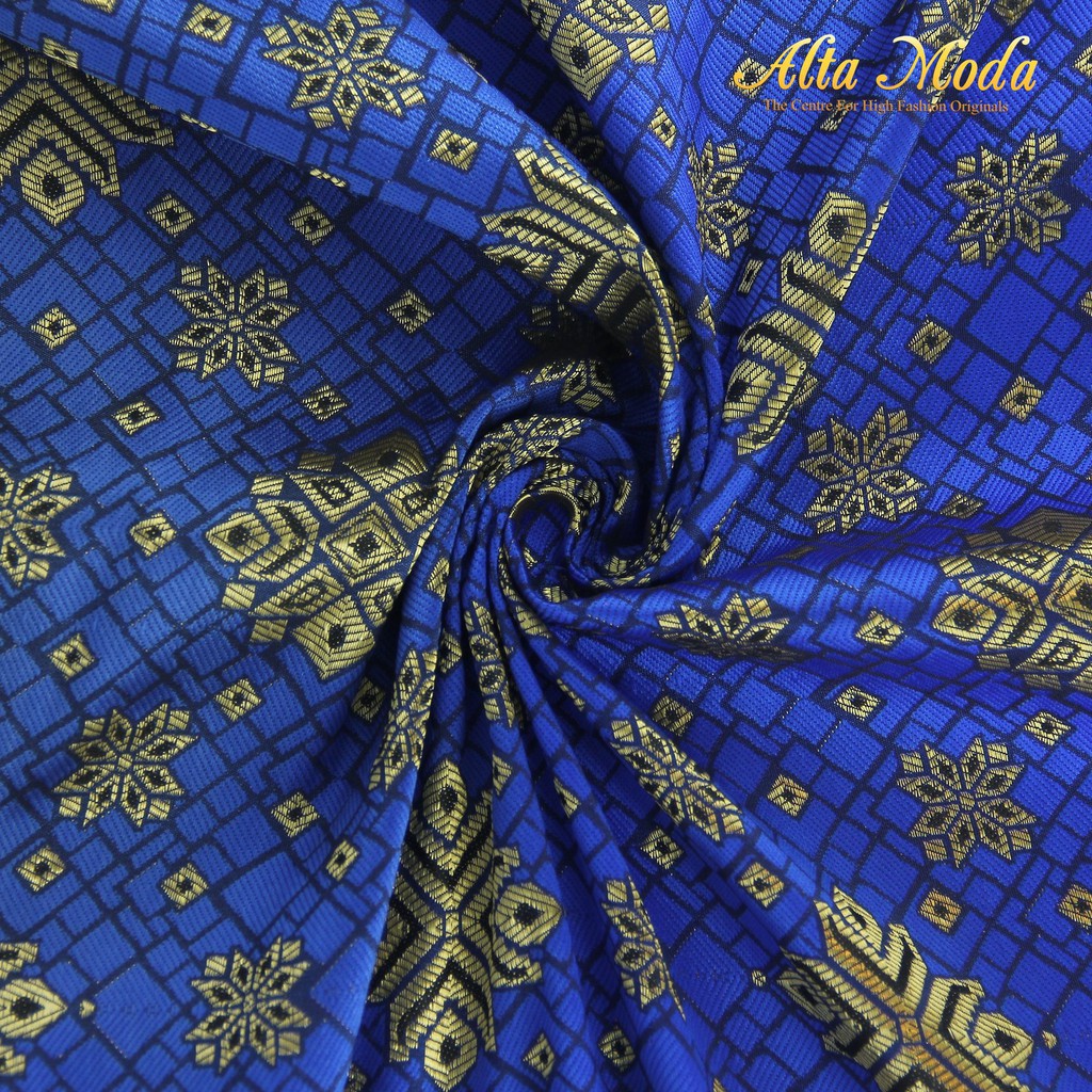 Alta Moda Songket Motif Palembang Snow Pattern Biru 