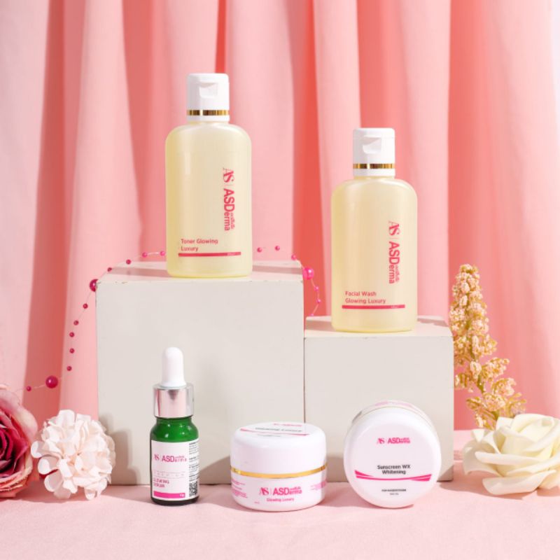 Paket Glowing Luxury 60 ml Asderma + Premium Glowing Serum