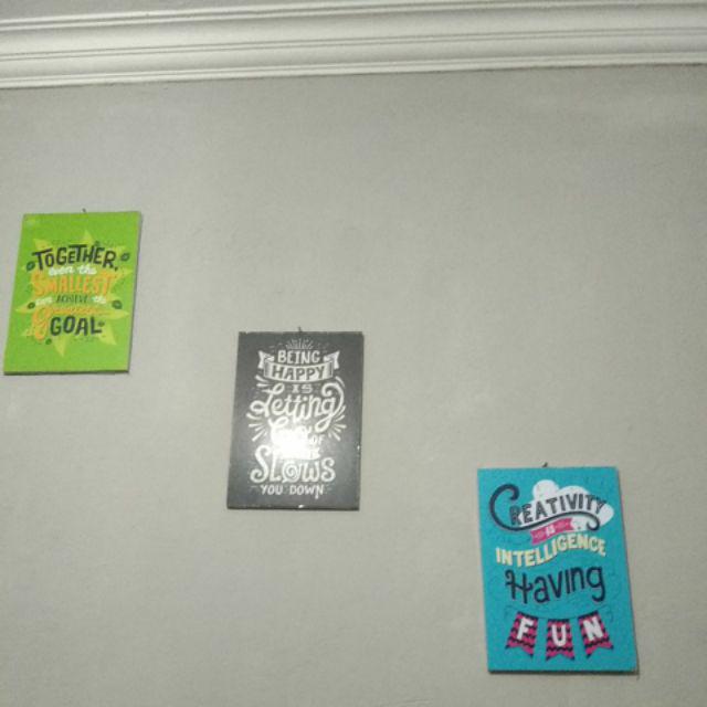 Wall Decor Kayu Mdf 6mm Hiasan Dinding Kado Dekorasi Quotes Life J Poster Series