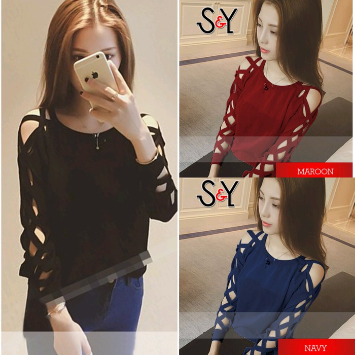 Blus Sifon - Blouse Wanita - Atasan Wanita Big Venice Xl / Bigsize Blouse Produk Terbaik