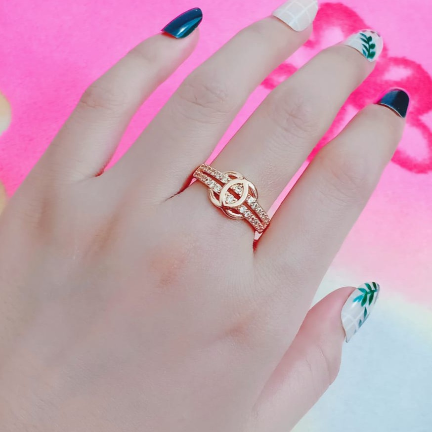 Cincin kasual wanita dewasa GOLD