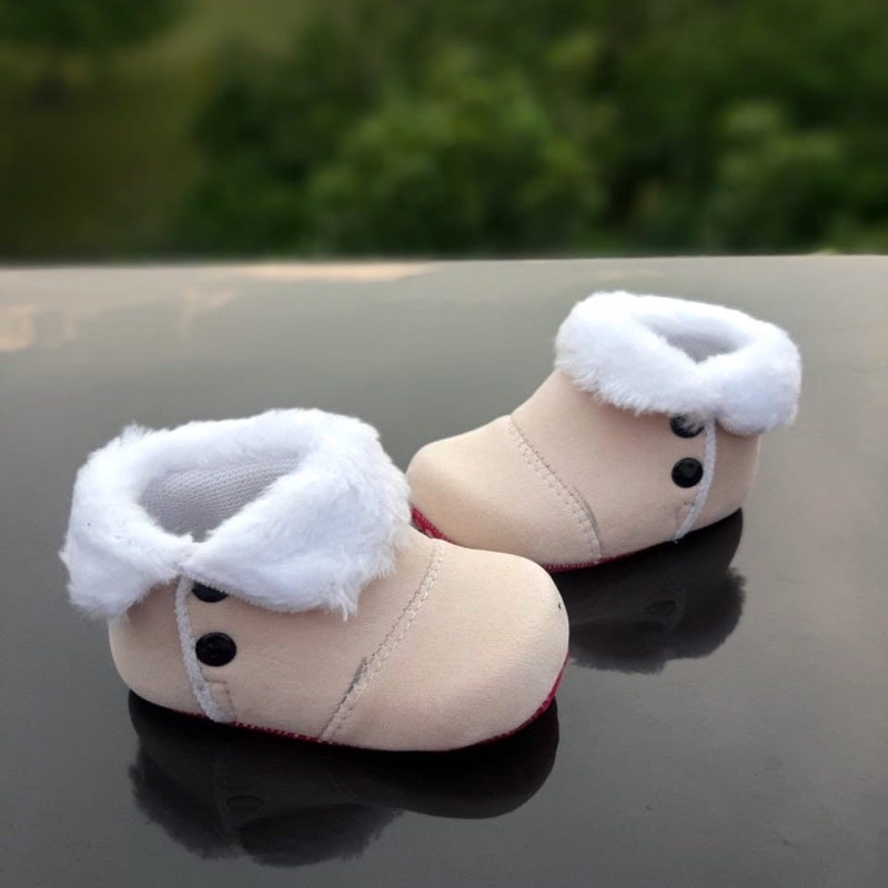 Sepatu Bayi Perempuan 0 6 Bulan Prewalker Anak Cewek 0 12 Bulan Balit 1 Tahun  Cowok Lucu Murah Terbaru / BULU