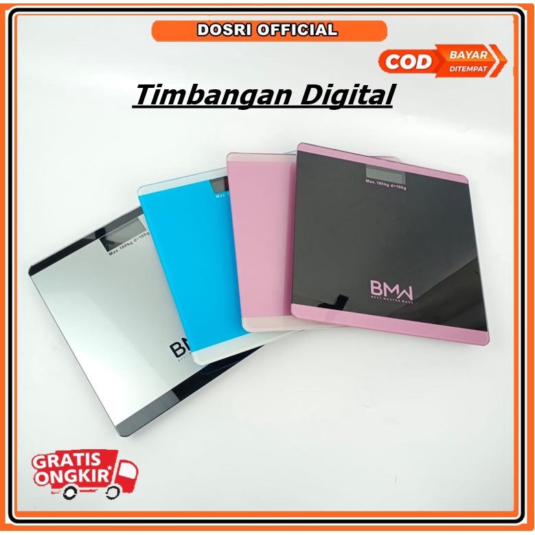 [BISA COD] Jual Timbangan Badan Digital Charge USB Merek BMW Charging Anti Pecah 4 Pilihan nti Pecah Weight Body Fat Scale