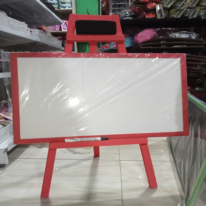

papan tulis anak/papan tulis whiteboard+kaki free penghapus dan spidol