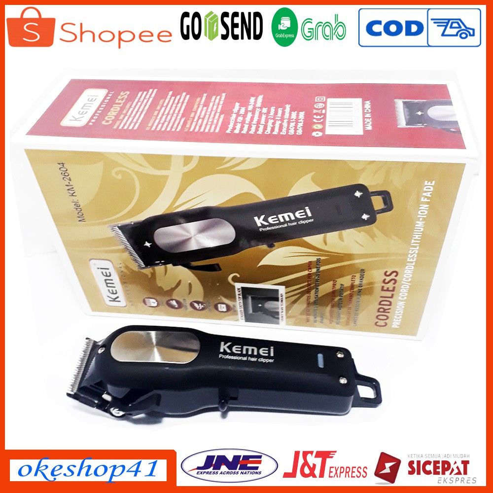 Kemei Alat Cukur KM-2604 Mesin Cukur Rambut Cordless Hair Clipper