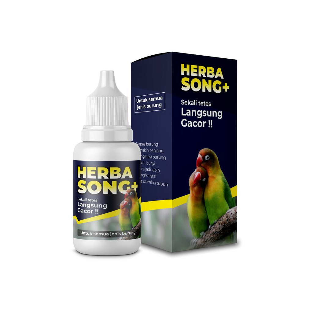 Herba Song Plus VITAMIN BURUNG Lovebird, Kenari, Kacer, Murai, Pleci, Anis SUARA GACOR